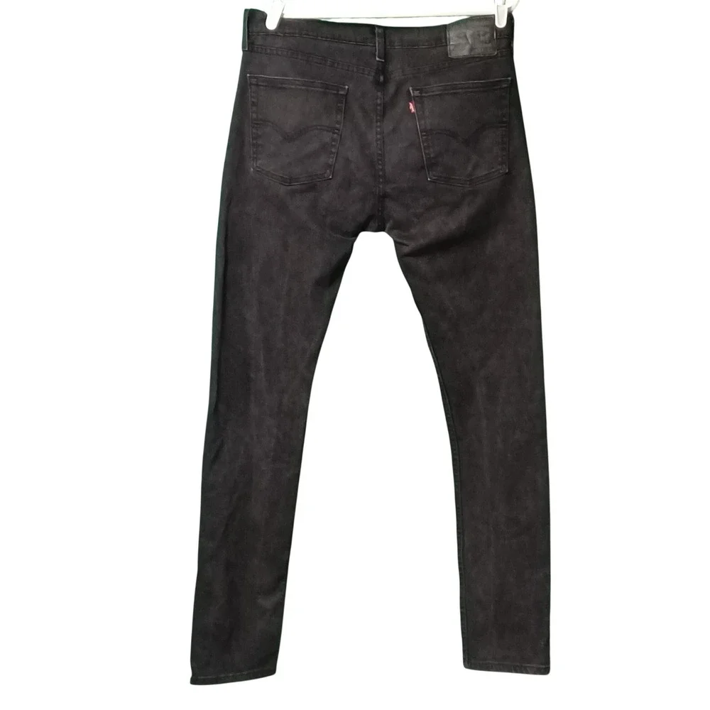 Levis 511 Slim Fit Jeans Mens 34x32‎ Faded Black Denim 04511-1507